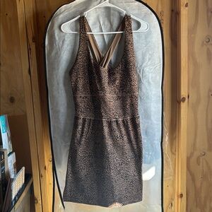 Fabletics Leopard Print Mini Dress with shorts size XL